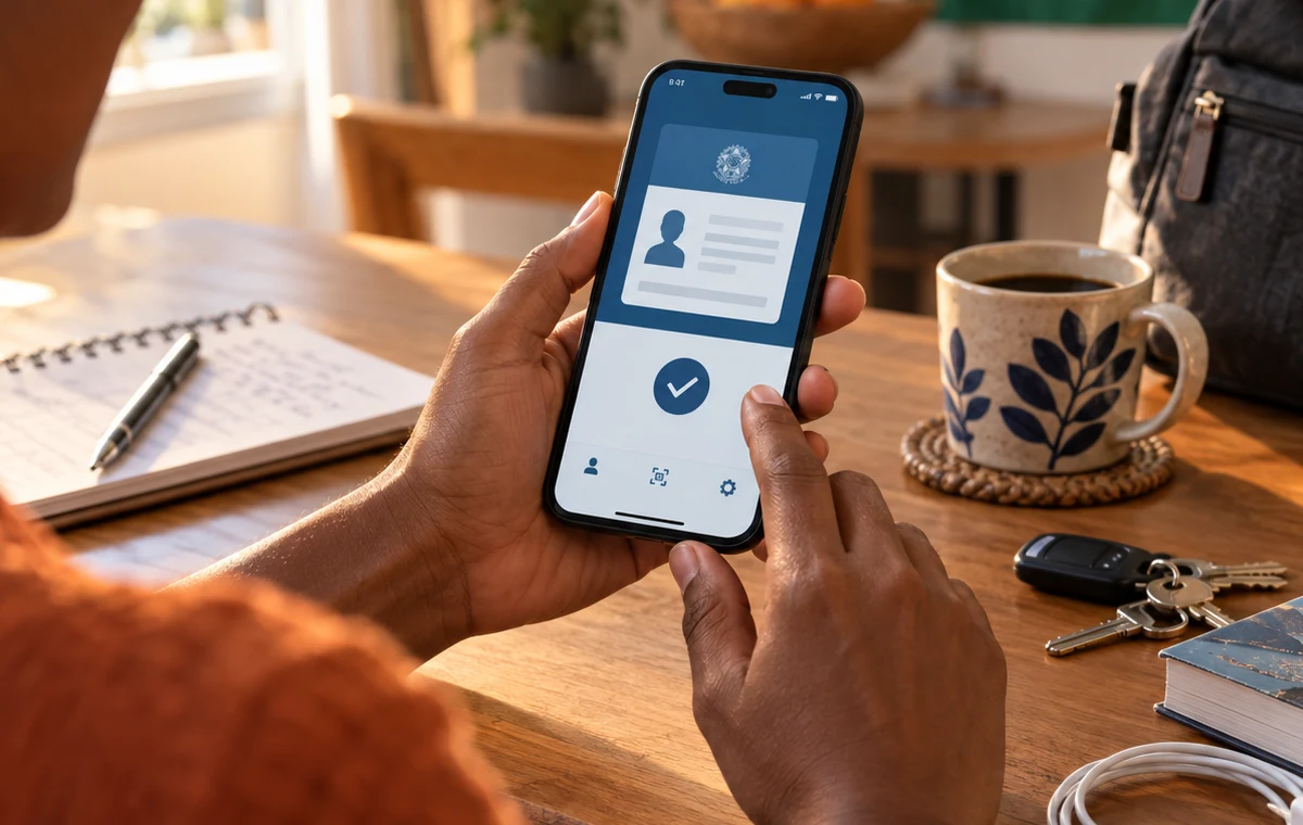 Eleitor brasileiro configura aplicativo eleitoral oficial em smartphone antes da votação