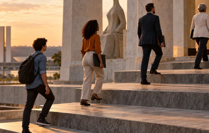 Escada cívica representa as diferentes idades mínimas exigidas para os cargos eletivos