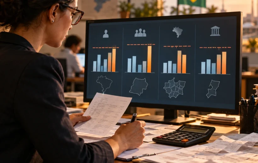Régua financeira e planilha representam os tetos de gastos das campanhas eleitorais