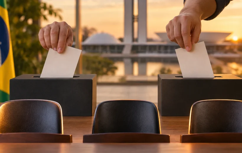 Eleitor organiza dois cartões de escolha diferentes para as vagas do Senado em 2026